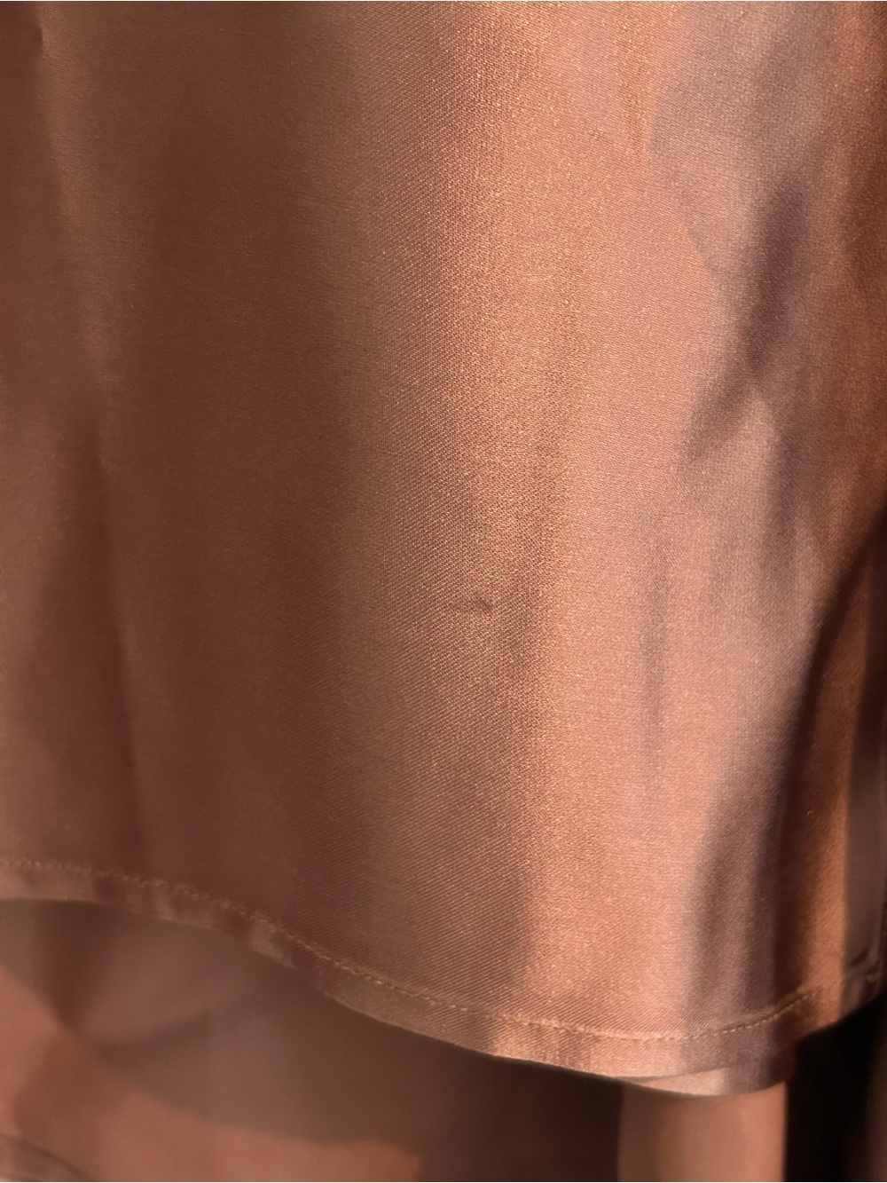 Sies Marjan Satin Draped Top Assymetrical Chocolate Brown Size 8 - Picture 12 of 13
